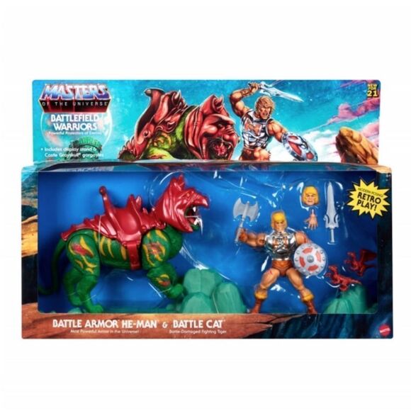 NIB Masters of the Universe MOTU Battlefield Warriors Retro Battle Armor He-Man - Picture 1 of 7